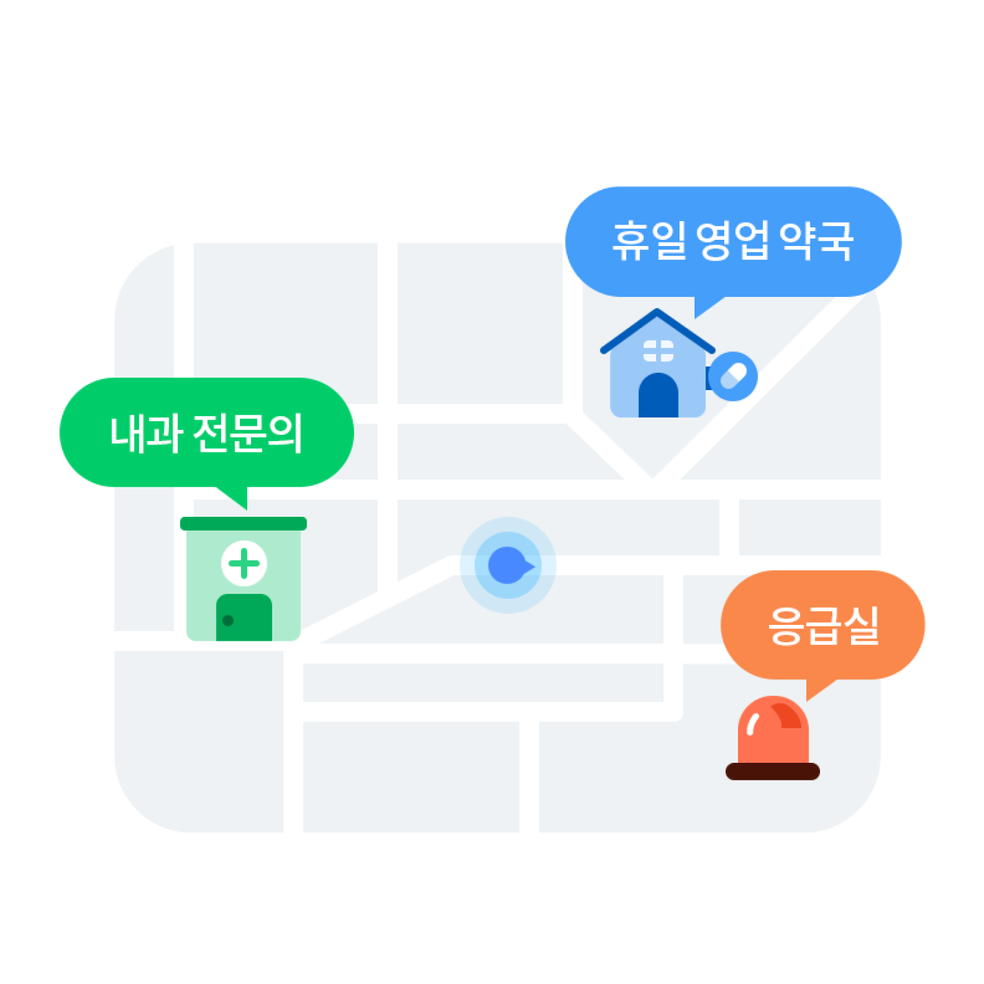 주변 병원 예시 이미지